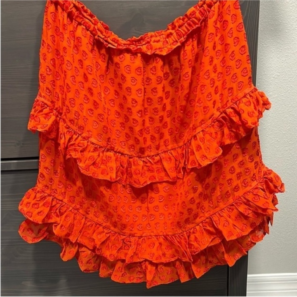Tory Burch Vibrant Orange Skirt